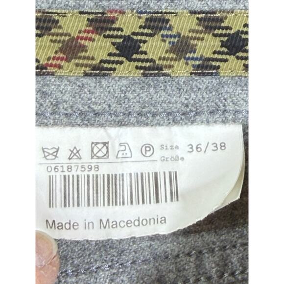 HILTL Men’s 36/38 Gray 100% New Wool Flat Front Tailored Dress Pants Slacks - Picture 4 of 9